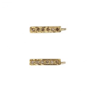 Tom Diamond Stud Ear Hooks