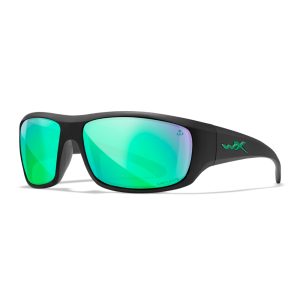 WX Omega - Matte Black | Wheeler Captivate Polarized Green Mirror